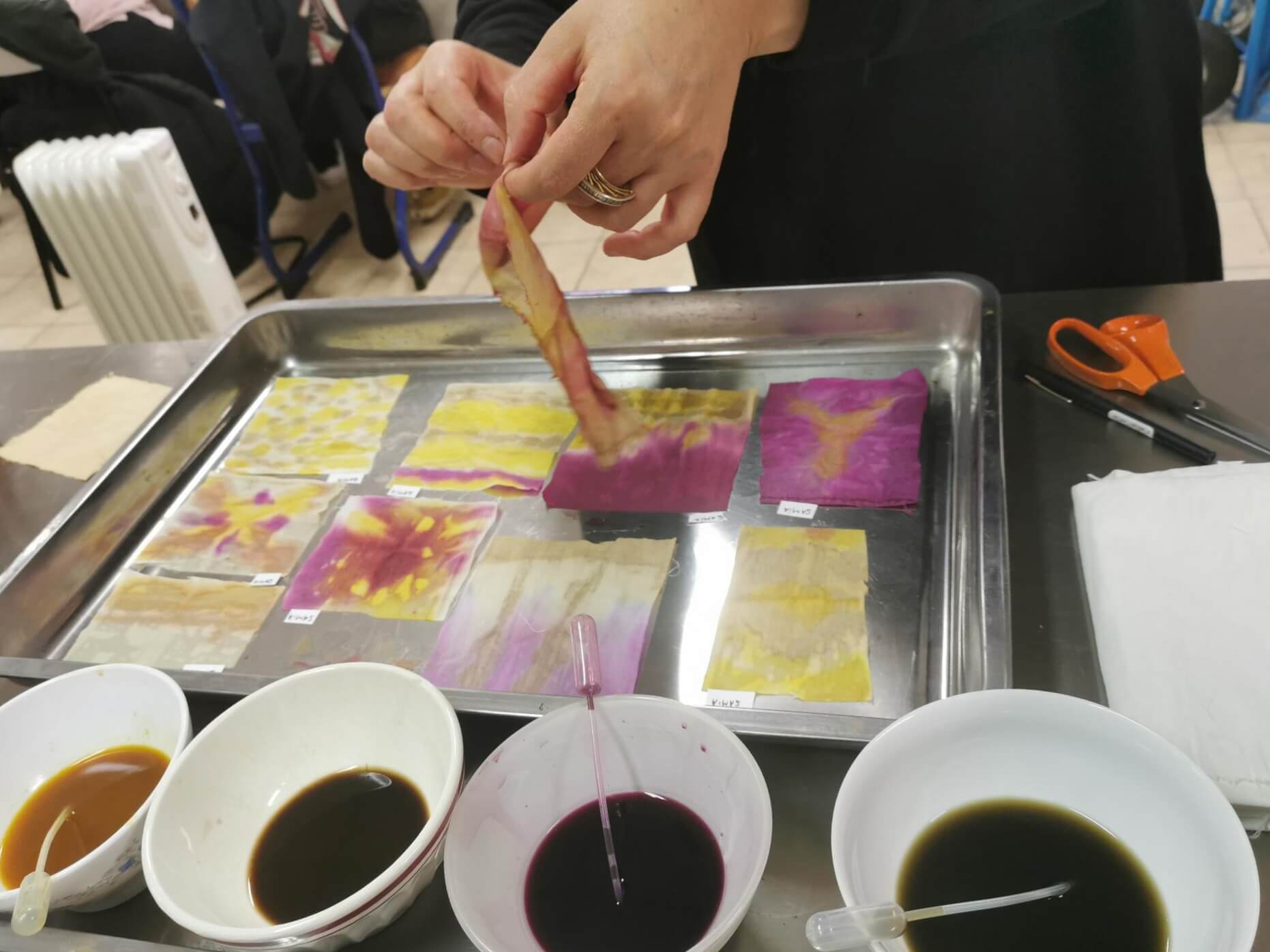 Les Ateliers Juste Ici : préparation des coussins « couleurs végétales » (complet)